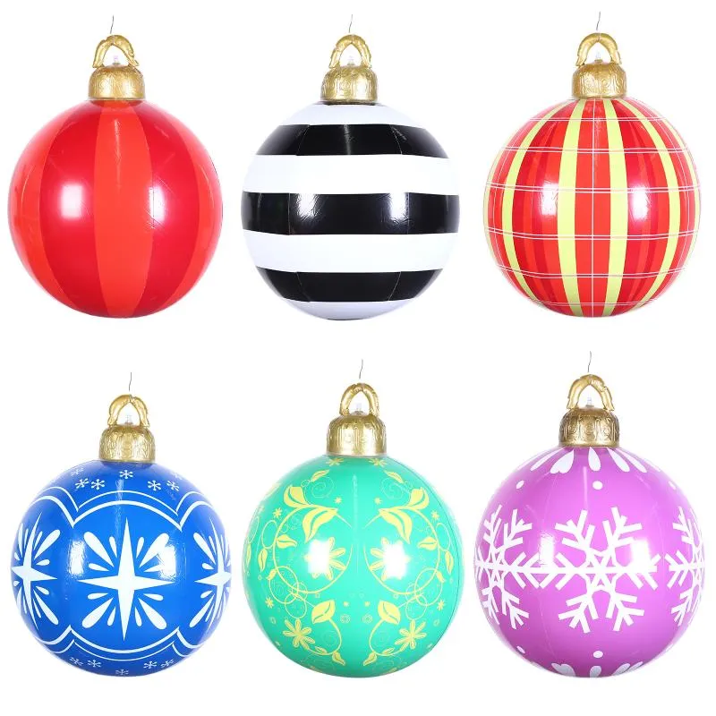 Decorazione del partito Natale palla da esterno all'aperto atmosfera gonfiabile in PVC giocattolo gonfiabile grande regalo feste decorazioni indoor