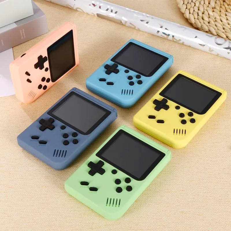 Portable Macaron Handheld Games Console Retro Video Game player Can Store 500 in1 8 Bit 3.0 Inch Colorful LCD Cradle