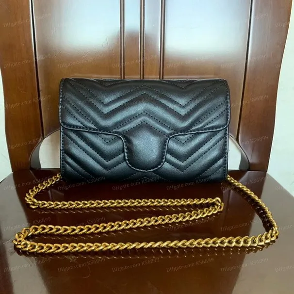 Bolsos de hombro para mujer a la moda, bolsos de cuero con cadena dorada, bolso de mensajero, cartera de diseñador, bolsos principales para mujer, bolsas Vintage femeninas obag