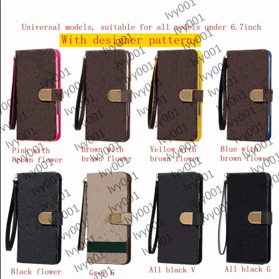 Top Fashion L Wallet Phone Cases pour iPhone 15 pro max 14 plus 13 12 mini 11 XS XR X 8 7 Étui en cuir à rabat Couverture en relief Samsung tous les modèles Note 10 20 plus S22 s23 ultra b04