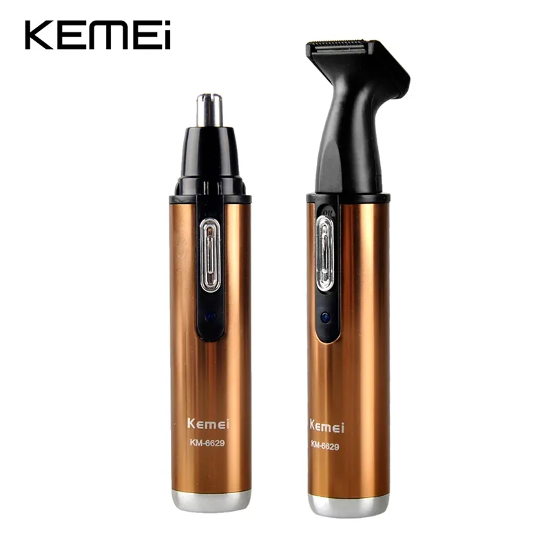 ケメイKM-6629電気クリッパー2IN1男と女の髪の安全なフェイスケアシェービングトリマーノーズトリマー
