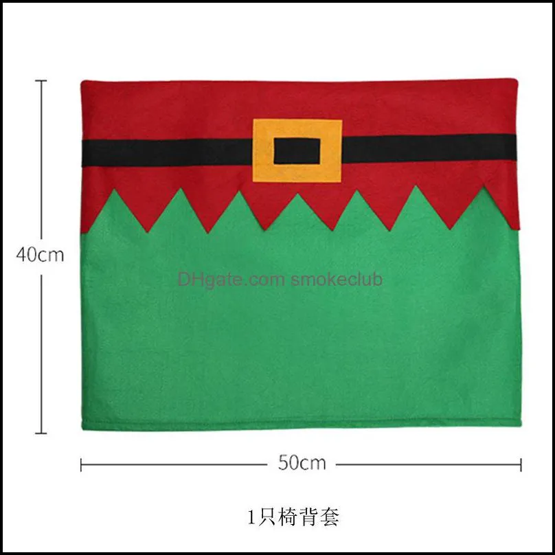 Chuangda - Christmas Elf Chair Back Cover Candy Bag Decoration Christmas Chair Cover Home Furnishings 199