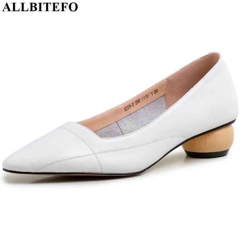 ALLBITEFO Scarpe Tacco Alto In Vera Pelle Naturale Comode Scarpe Basse Da Ufficio Con Tacco Basso Eleganti Scarpe Alte Con Punta Quadrata 210611 Da 41 32 DHgate