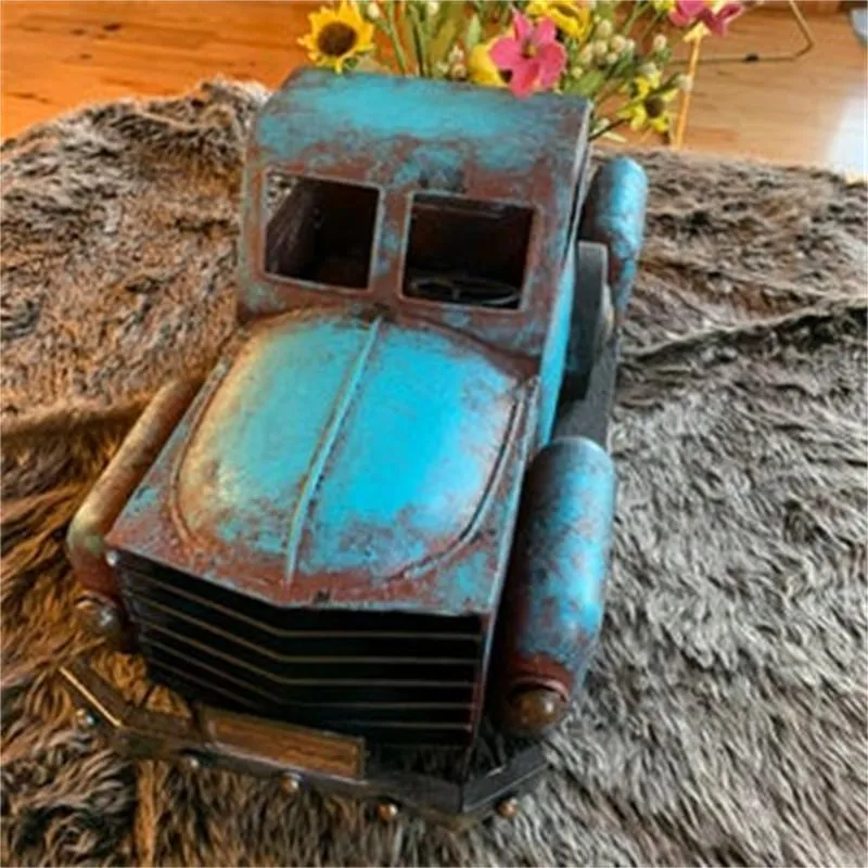 Decorativo objetos figurines fazenda caminhão rústico carro flor flower personalizado enorme mola metal decoração DIY DIY Destacado Casa Decoração Feriado Gi