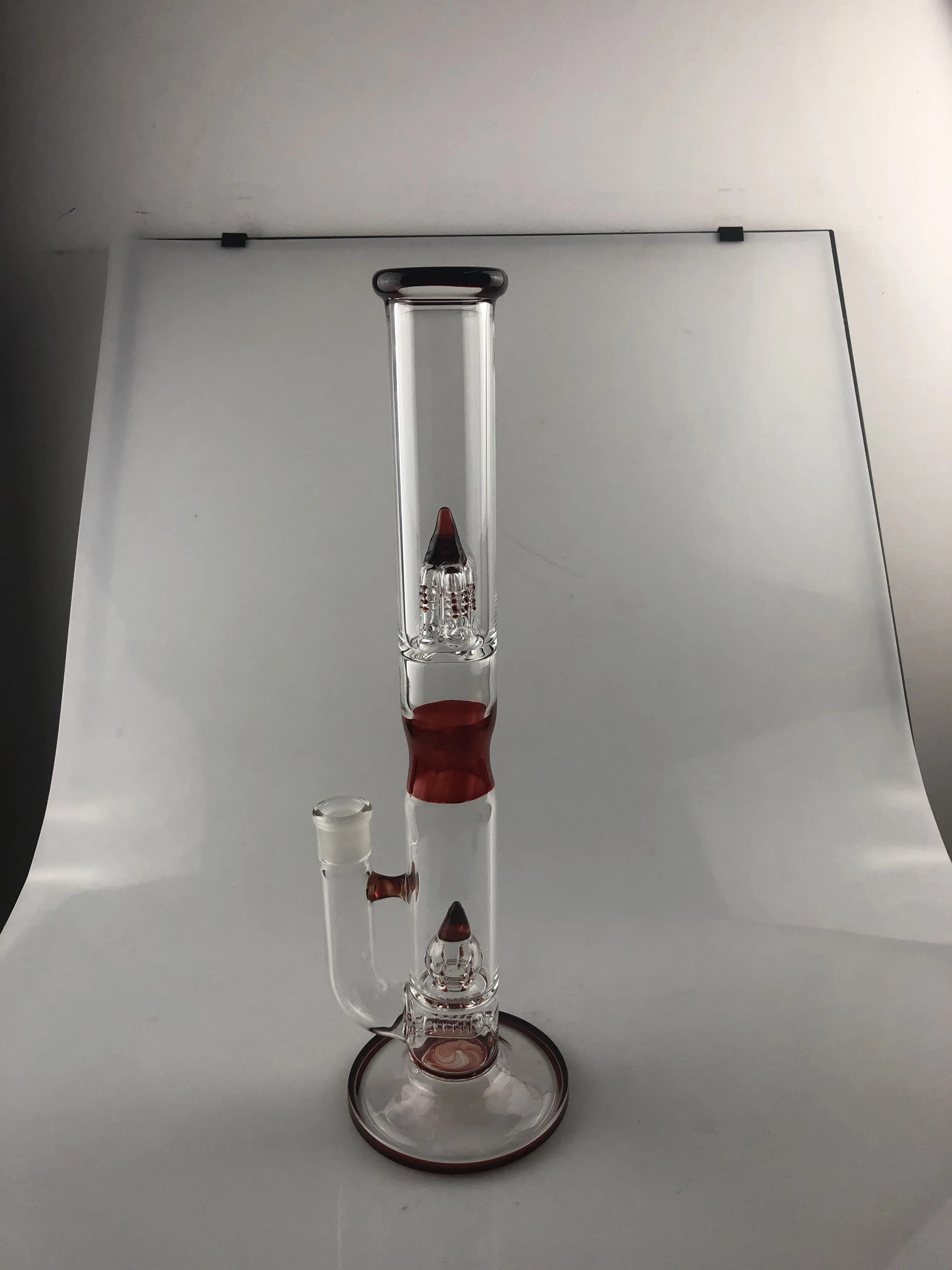 Hookahs, 16inch, 18mm led, röd, bong