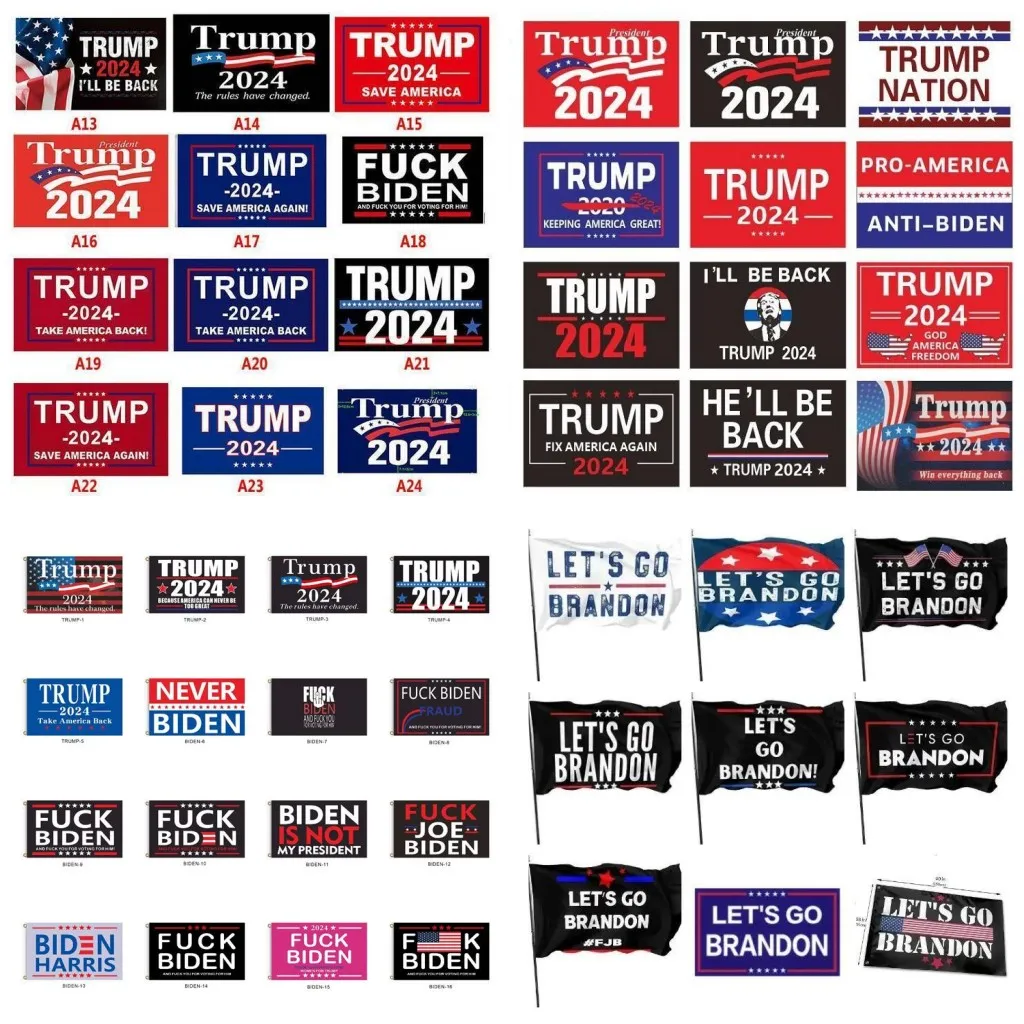 180 Designs Flags Direct Factory 3x5ft 90x150 CM Save America Again Trump Flag för 2024 President Election U.S. Ensign Stock DHL