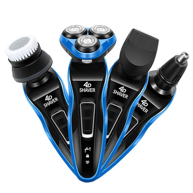 4 in 1 testa tridimensionale galleggiante rasoio elettrico taglio di capelli da uomo tagliacapelli riparazione del naso trimmer macchina da barba di bellezza 45 P0817