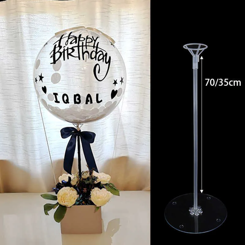 1/3/5Pcs Birthday Party Deco Balloon Stand Wedding Table Decoration Ballon Holder Column Globos Stand Base Home accessory Y0730