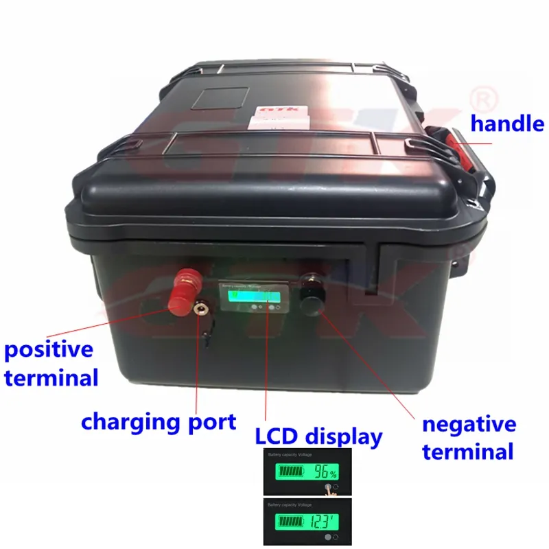 GTK 36V 60Ah 80Ah 100Ah 120Ah 130Ah 150Ah 200Ah Lithium Li Ion  