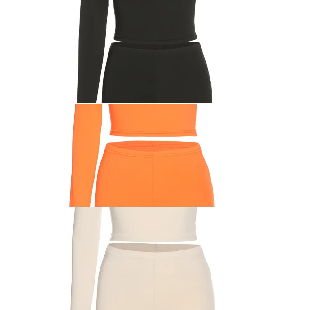 Kliou Solidne asymetryczne Dwuczęściowe Zestawy Kobiety Dres Crop Tops + Elastyczne Szorty Rowerowe Sporty Dopasowane Garnitury Dorywczo Outfit Samica X0428