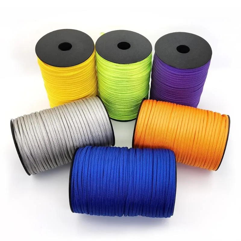 Meuxfef Kit Paracord 550 4mm – 4 Colori Da 16m Ciascuno (64m Totali), Corda In Nylon A 7 Fili Interni Per Braccialetti E Sopravvivenza