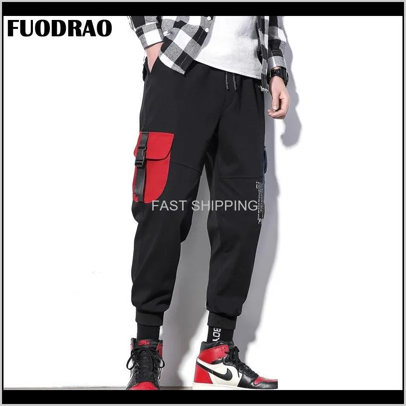 Mens Apparel Harajuku Harem Hip Hop Zakken Joggingbroek Mannen Streetwear Joggers Broek Mannelijke Kleding Plus Size 5XL K103 Drop Levering 202