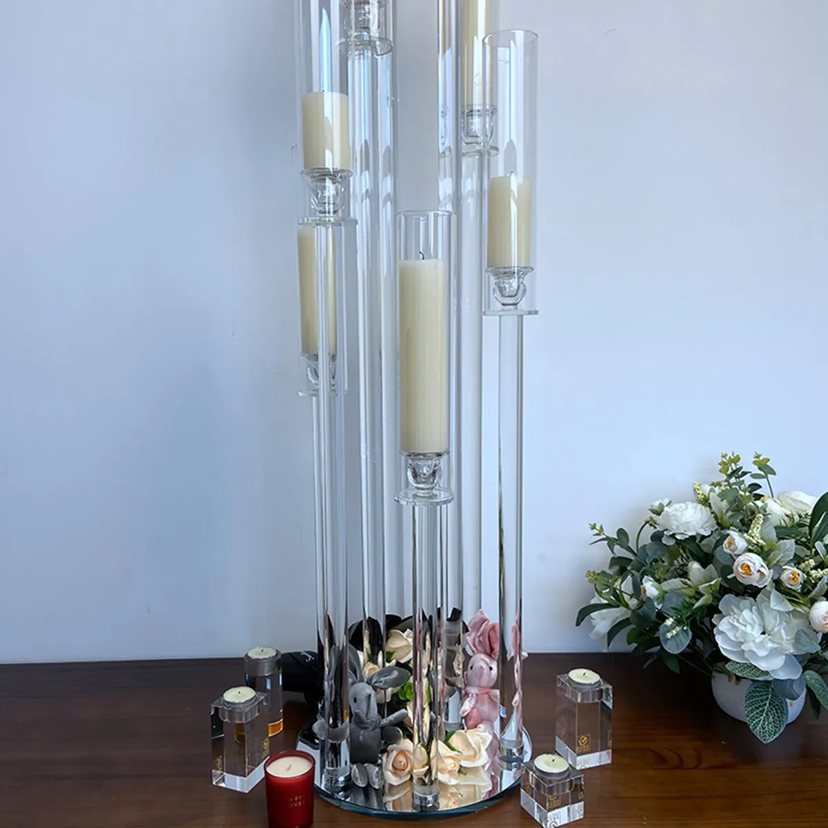 Centrotavola Candele Decorative Portacandele Conici In Vetro - 12 Pezzi Dorati, Per Matrimoni E Decorazioni Decorazioni Feste Eleganti - 10