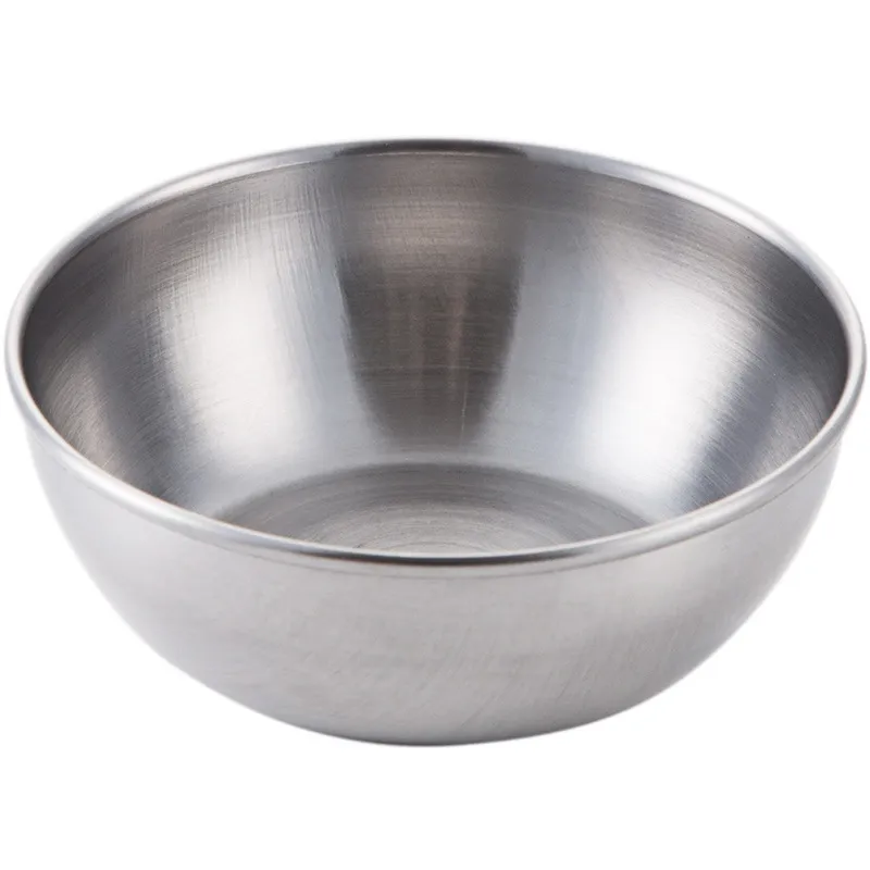 Stainless Steel Seasoning Bowl Drinks Beer Round Shape Small Bowls Salad Spices Plate Kitchen Restaurant Hotel Tableware BH5122 WLY