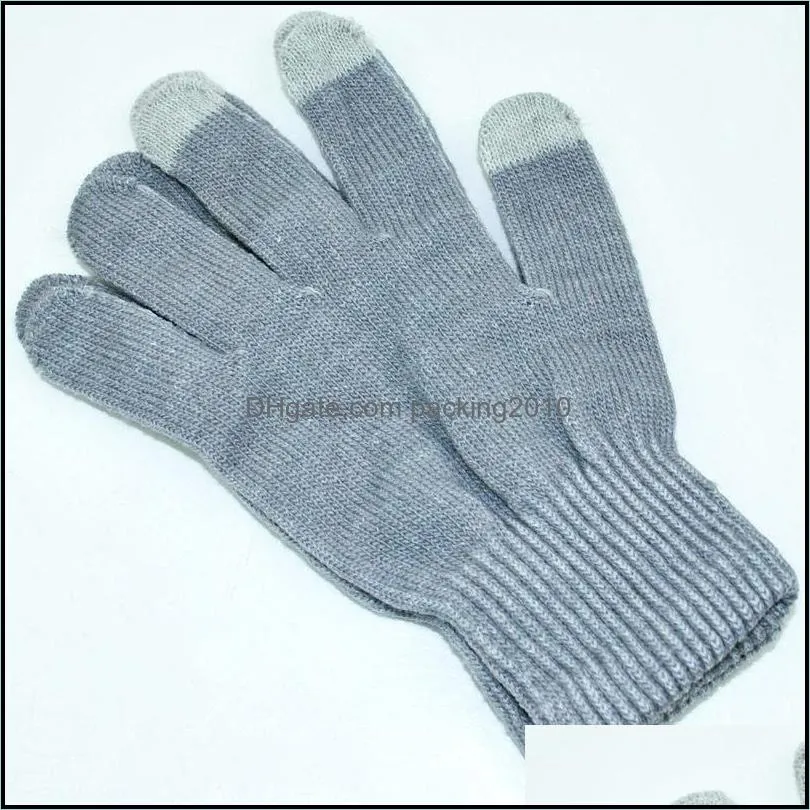 Men Women Touch Screen Gloves Winter Warm Mittens Female Winter Full Finger Stretch Comfortable Breathable Warm Glove PPF4518