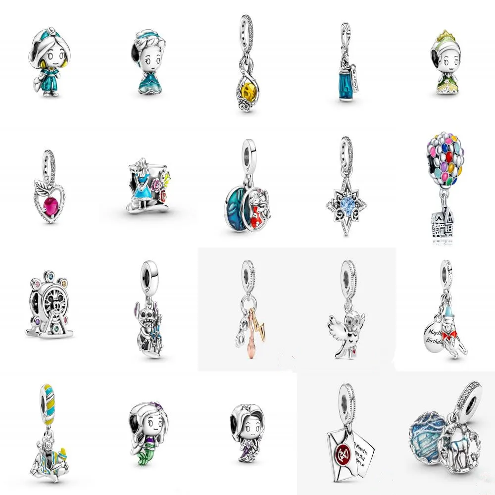 925 Silver New Charm Princess Collection Beaded For Pandora Bracelet Fashion Luxury Valentine's Day Ladies DIY Jewelry