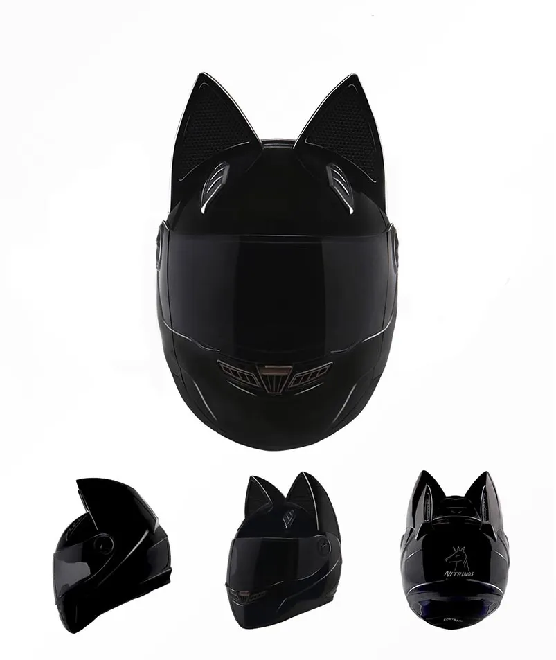 男性用のスタイリッシュなニトリノ猫の耳のオートバイヘルメット