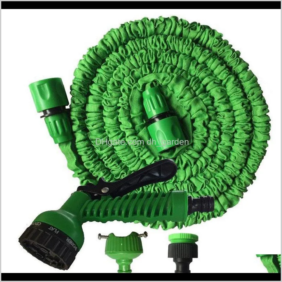 plastic green blue lengthen 150ft graden retractable water hose set car washing expand water hose multi-function spray dh0755-5 t03