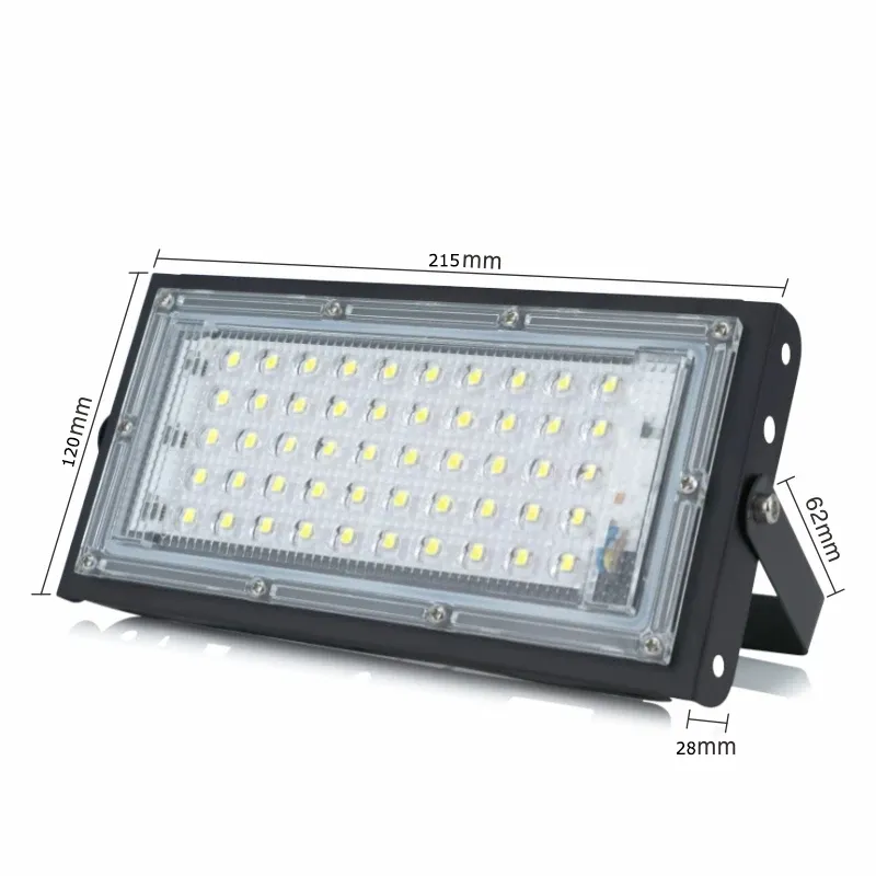 50W 100W LED Flood Light 110V 220V Utomhusmodul Floodlight Spotlight Red Green Blue RGB IP65 Vattentät Gata Lampa Landskapsbelysning