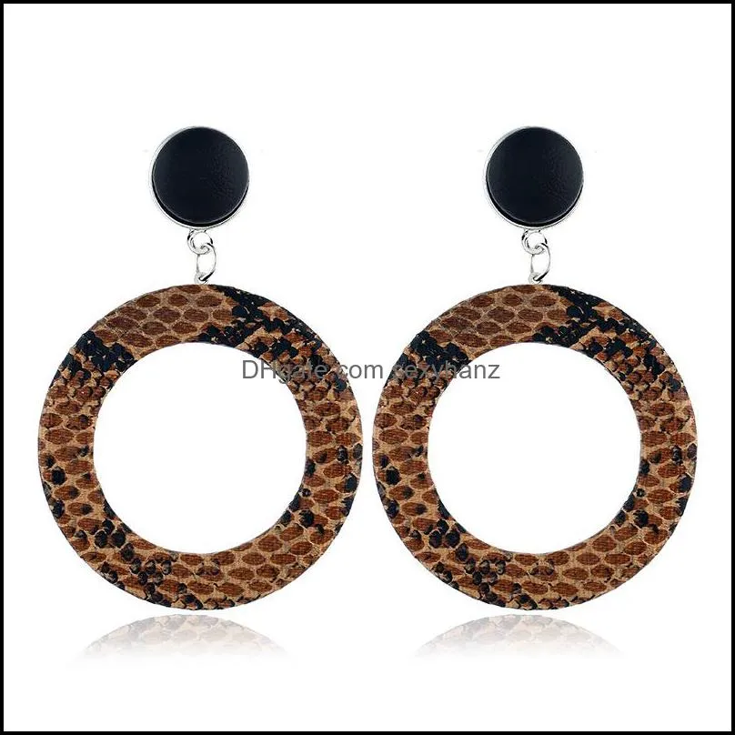 S1343 Hot Fashion Jewelry Snake Pattern Earrings Geometric Snake Earrings