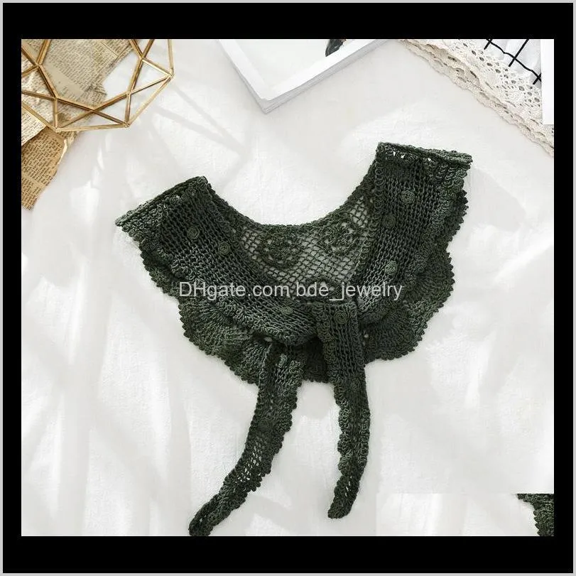 spring and autumn new style japanese korean sweet lace cappa solid color outdoor versatile waistcoat ins french thin crochet squ