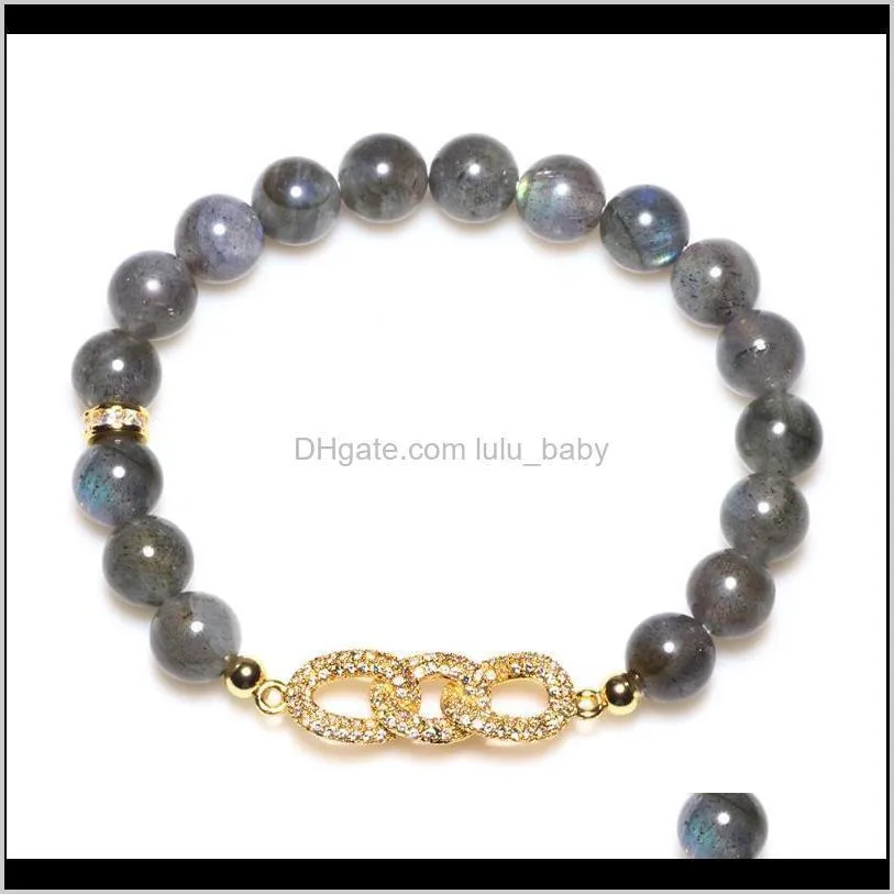 yal crystal series natural gray moonlit stone bracelet jewelry hand string women`s jewelry bracelet