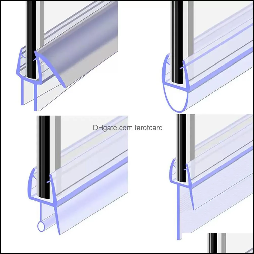 Frameless Bath Shower Screen Door Seal Strip 4 to 12mm Gap Window Glass Shower Doors Weatherstrip Useful Household Accessories