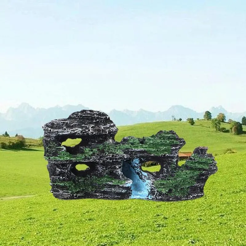 Décorations d'intérieur Simulation résine rocaille faux arbre Feng Shui cascade fontaine pour la décoration de bureau à domicile