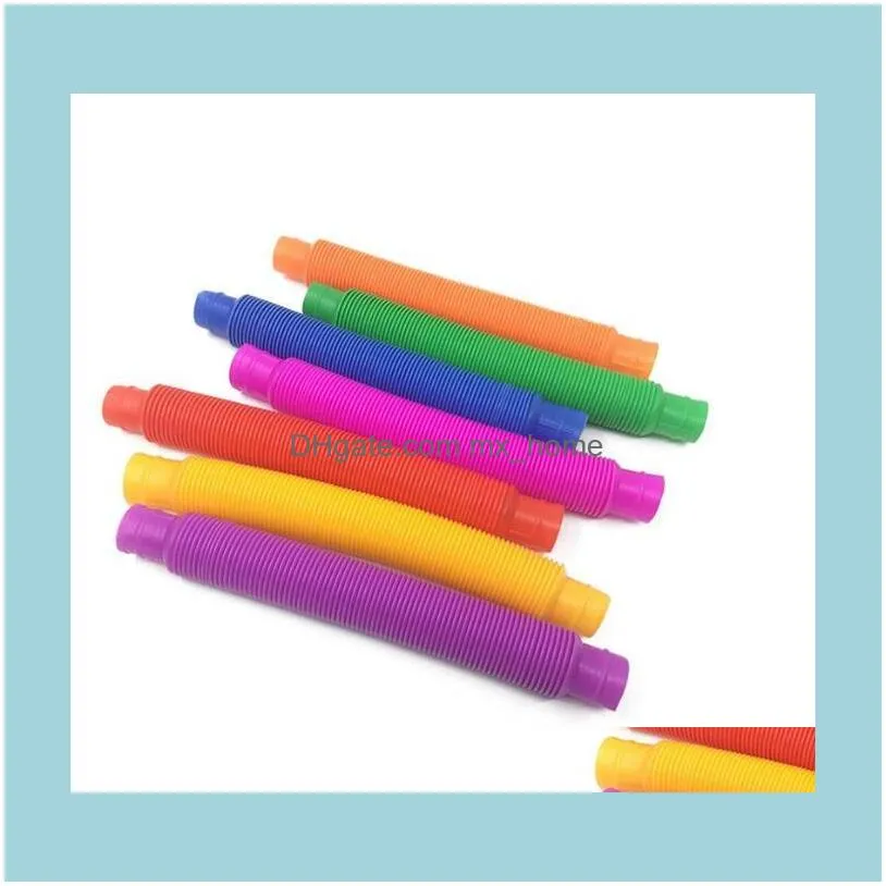 Kid Decompression Toys Color Telescopic Bellows Sensory Toys Fun Telescopic Tube Decompression Toys Stretch Tube Funny Telescopic Toy