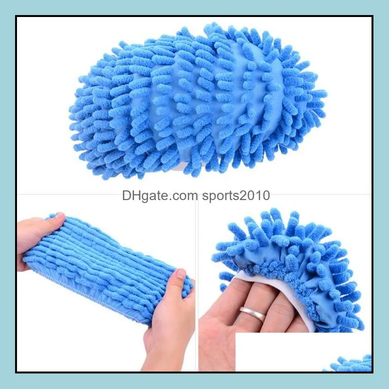 Fashion Lazy Clean Mop Slipper Floor Candy Color Washable Reusable Microfiber Shoe Cover Candy Color Soft Clean Shoe Cover LX1937