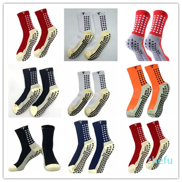 mix order 2021/22 sales football socks non-slip football Trusox socks men's soccer socks quality cotton Calcetines with Trusox