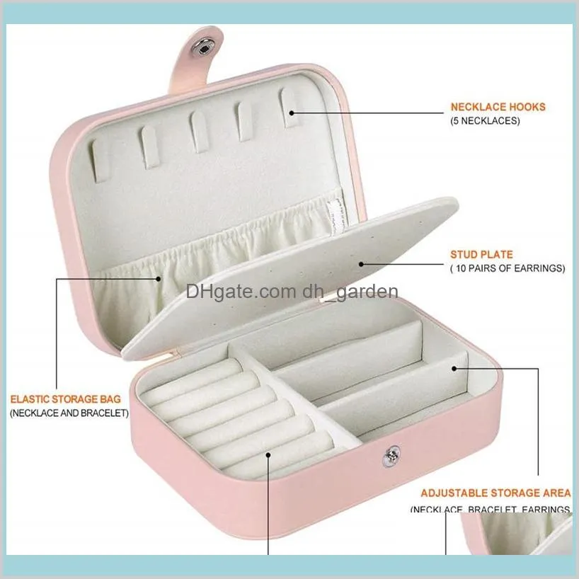 PU Leather Jewelry Box Portable Travel