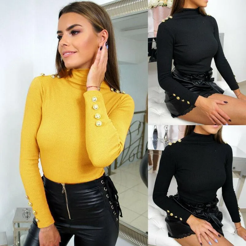 Damskie kombinezony Pajaczki Moda Kobiety Panie Z Długim Rękawem Body Body Jumper Bodycon Bandaż