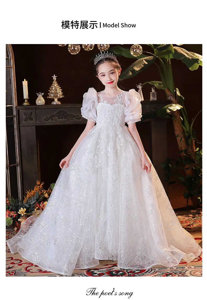 Sweet Girl Dress for Weddings Kids Party Ball Gown Flower Girl Dress –  yewendress