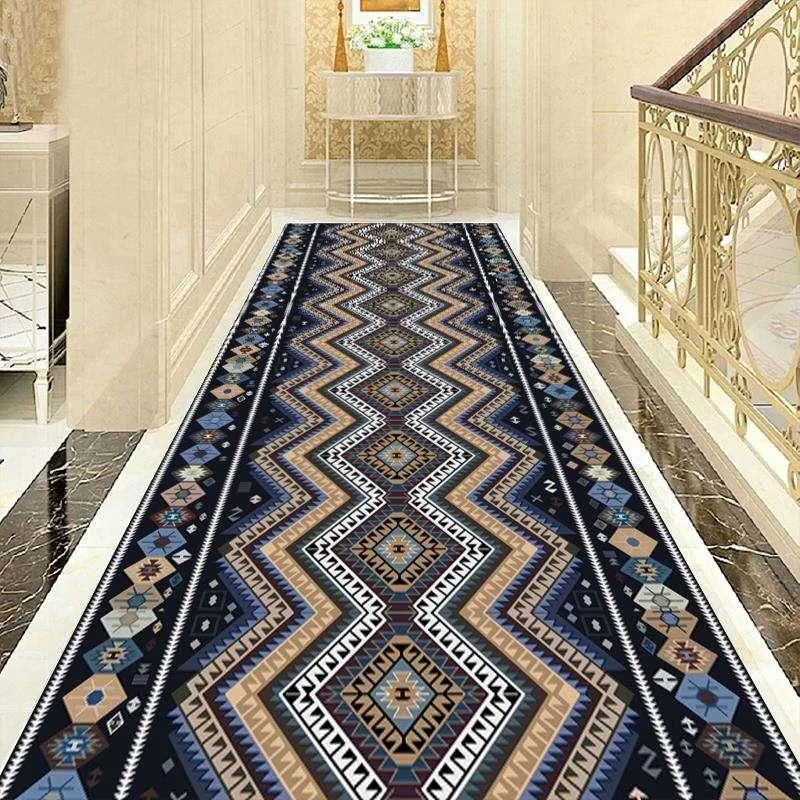 Alfombras largas personalizables para pasillo, escaleras europeas,  decoración del hogar, boda, Hotel, área, alfombra, corredor largo, Alfombra  de puerta de entrada - AliExpress