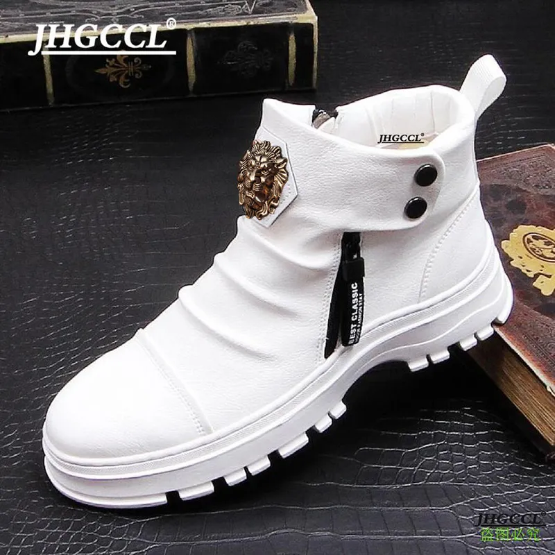 End Boots High New Martin Love Anti-wrinkle Gang Wedding Shoes Punk Comfort Shoe Chaussure Homme Luxe Marque A23 971