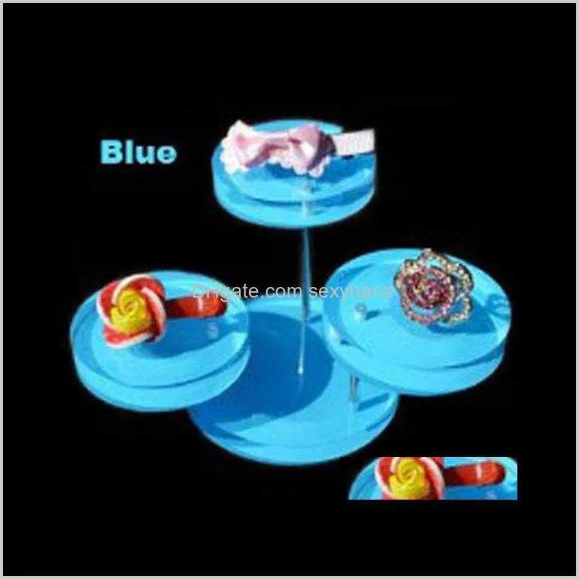 multicolor high quality transparent acrylic ring display stand earrings bracelet holder multifunctional three layer perfume stand