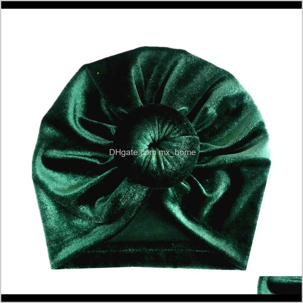 baby products golden velvet children`s  multi color warm winter fetal hat