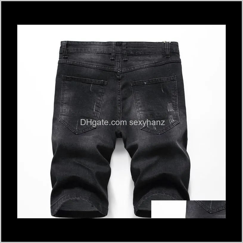 men`s holes short jeans shorts men retro denim mens cotton shorts summer bermuda streetwear pantalones cortos hombre