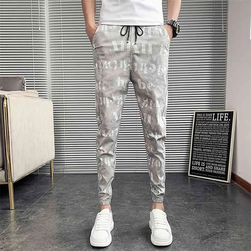 Zomer dunne harembroek mannen mode koreaanse slim fit casual brief streetwear allemaal match joggers broek 36-28 210715