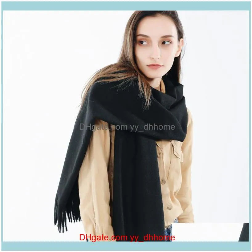 Scarves 186*73cm Cashmere Imitation Shawl Scarf Autumn Winter Men Foulard Square Hijab Ladies Wrap Muffler Pareo Female Hijab1