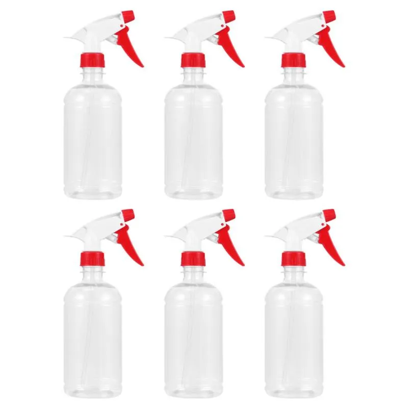 Frascos de armazenamento JARS 6PCS 500ml Pulverizador de água vazio pulverizador de cabelo Dispensador para casa e salão