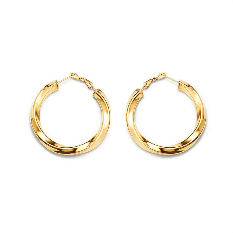 Hoop Huggie Edelstahl Geometrische C-förmige Goldene Golden Nette Ohrringe für Frauen Böhmischen Modeschmuck Argollas Pendientes
