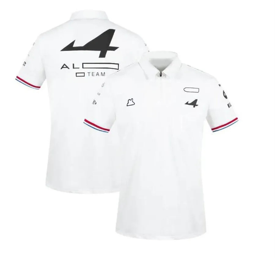 2021 F1 Formuła 1 Wspólna seria samochodów wyścigowa Suit wyścigowy Summer T-shirt z krótkim rękawem Lapel Polo Shirt Szybki suszący oddychanie LA3229 SVWC