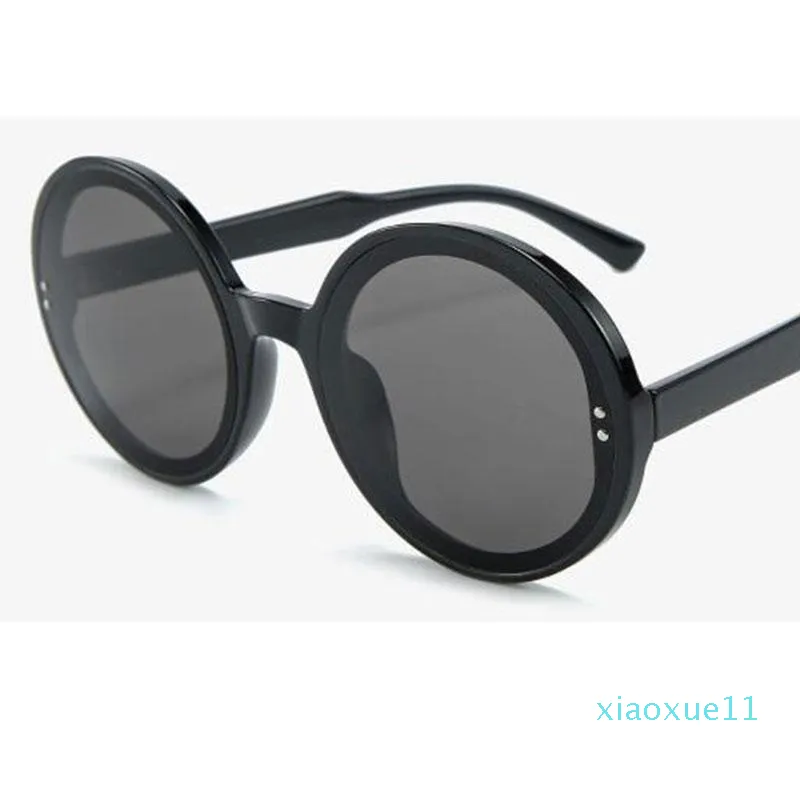 جولة المتضخم نظارات المرأة العلامة التجارية مصمم التدرج نظارات الشمس الإناث الذكور إطار كبير uv400 نظارات