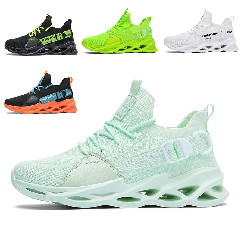 Discount men women running shoes blade Breathable shoe triple black white Lake green volt orange yellow mens trainers outdoor sports sneakers size 39-46