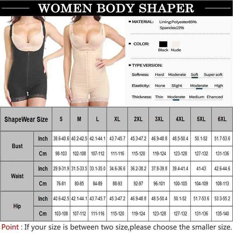 Fajas Reductoras Plus Size S 6XL Magic Full Body Shaper Bodysuit Slimming  Waist Trainer Girdle Thigh Trimmer Weight Loss Corset 211116 From 14,84 €