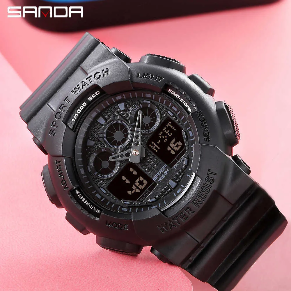 SANDA G Style montres de sport hommes MS LED montres numériques militaire étanche choc montre électronique garçon fille Relogio Masculino G1022