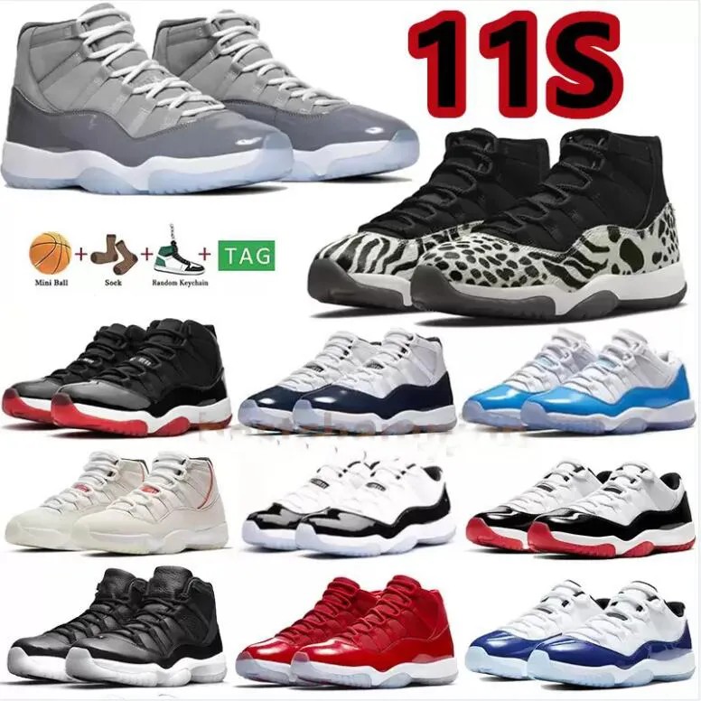 2022 Top Jumpman 11s Shoes Animal Instinct Metallic Silver Women Designer Basketball Bright Citrus Cap And Gown Concord Cool Grey Win Like 96 Men Sneakers Size 13