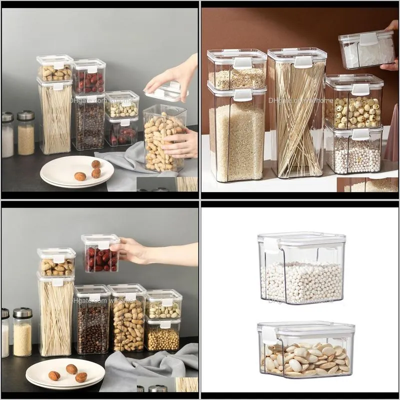 multi capacity sealed can rice grain storage box dispenser multigrain spaghetti noodles containers transparent bottles & jars